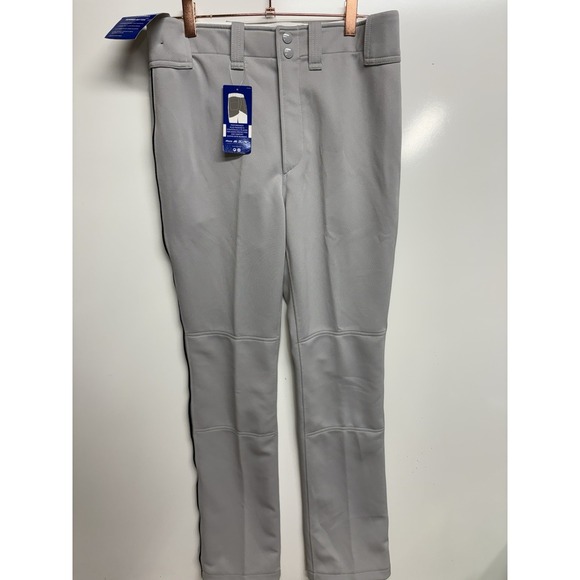 Mizuno Pants - Mizuno Gray/Blue Piped Unhemmed Baseball Pants Sz Youth XXXL